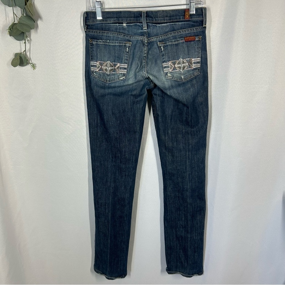 7 For All Mankind | Straight Leg Dark Wash Jeans Women’s Size 26 - Picture 6 of 13